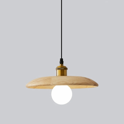 Modern Style LED Pendant Light Japanese Style Minimalism Wood Light for Homestay