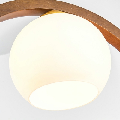 1-Light Ceiling Pendant Lamp Simple Style Ring Shape Wood Pendant Light