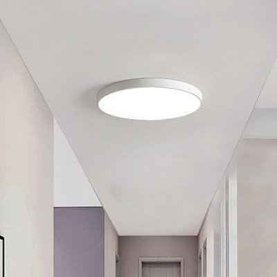 1-Light Flush Mount Light Modern Style Ultra-Slim Shape Metal Ceiling Light Fixture