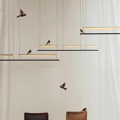1 Tier Contemporary Chandelier Lighting Fixtures Minimalism Hanging Pendant Lamp