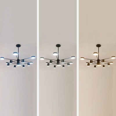 12 Lights Divergence Shade Hanging Light Modern Style Acrylic Pendant Light for Living Room