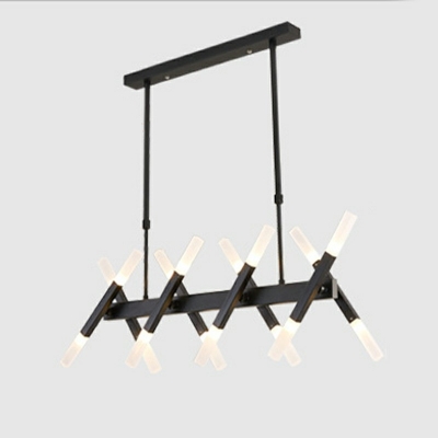 16-Light Island Chandelier Lights Modern Style Scissors ​Shape Metal Hanging Lights
