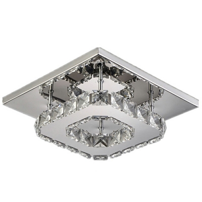 Contemporary Ceiling Light Crystal Material Ceiling Flush for Dining Room Living Room