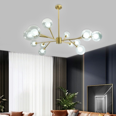 Contemporary Chandeliers 12 Light Glass Ceiling Chandelier for Dining Room Bedroom