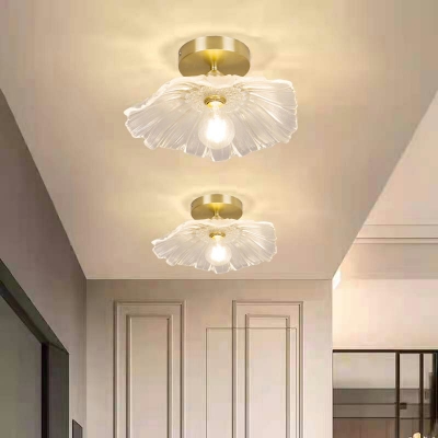 Contemporary Flush Ceiling Lights Glass Flush Ceiling Light Fixture for Bedroom Corridor
