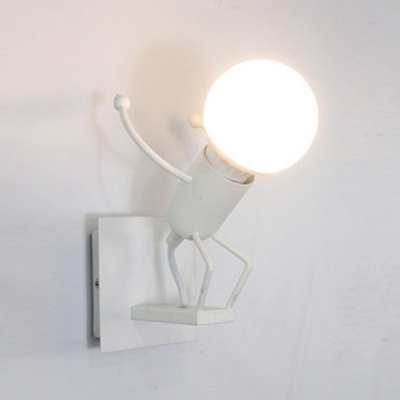 Creative Little Iron Man Wall Sconce Warm Decorative Light for Hall and Bedroom
