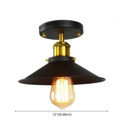 Industrial Style Close to Ceiling Lighting Fixture Ceiling Lamp for Outdoor Corridor