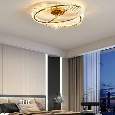 Modern Style Flush Mount Lighting Fixtures Crystal Flush Mount Light Fixture for Living Room