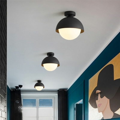 Modern Style LED Flushmount Light Nordic Style Metal Glass Celling Light for Aisle Kitchen