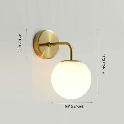 Nordic Style LED Wall Sconce Modern Style Metal Glass Wall Light for Bedside