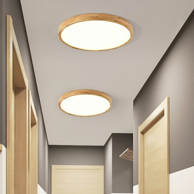 Ultra-Modern Wood Flush Mount Ceiling Lamp Flush Mount Fixture for Bedroom