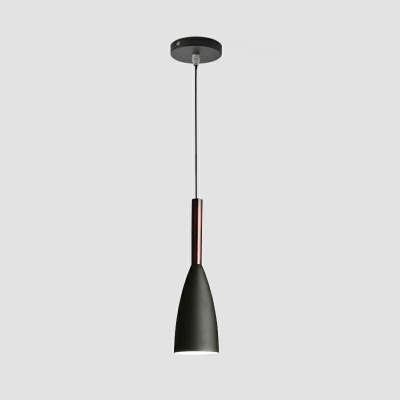 1 Light Bottle Shade Hanging Light Modern Style Metal Pendant Light for Living Room