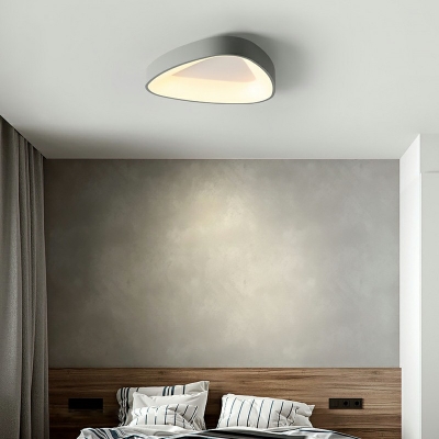 1-Light Flushmount Lighting Minimalism Style Triangle Shape Metal Ceiling Mount Light Fixture