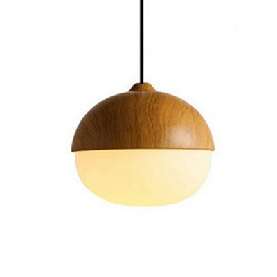 1 Light Oval Shade Hanging Light Modern Style Metal Pendant Light for Living Room