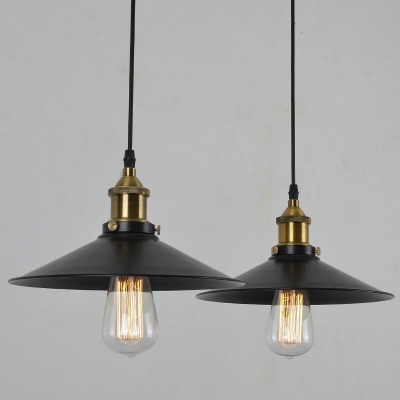 1 Light Umbrella Shade Hanging Light Industrial Style Metal Pendant Light for Storehouse