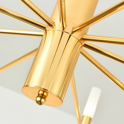 20 Light Chandelier Lighting Modern Style Rectilinear Shape Metal Hanging Light