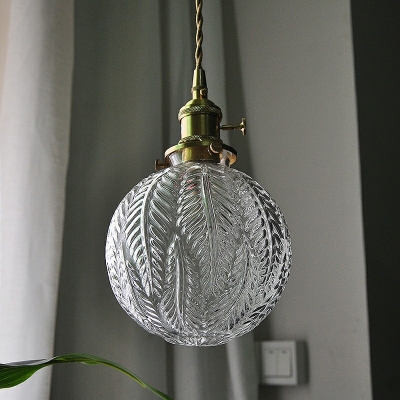 Glass Globe Modern Hanging Light Fixtures Elegant 1 Light Living Room Suspension Pendant