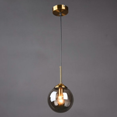 Globe Glass Pendants Light Fixtures Modern 1 Light Minimalist Hanging Lamp for Living Room
