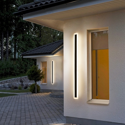 Minimalist Wall Mounted Light Line Shape Wall Mount Light Fixture for Outdoor