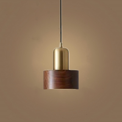 Modern Simple Down Lighting Wood Suspension Pendant for Living Room