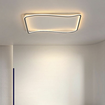 Modern Style LED Flushmount Light Nordic Style Minimalism Linear Metal Acrylic Celling Light for Living Room