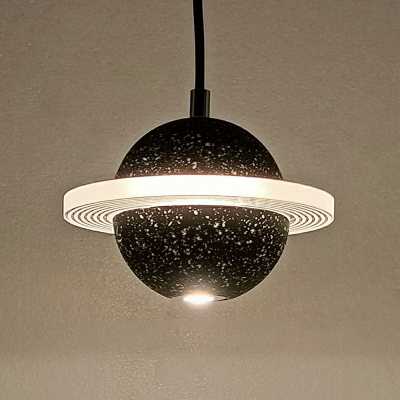 1 Light Globe Shade Hanging Light Modern Style Stone Pendant Light for Living Room