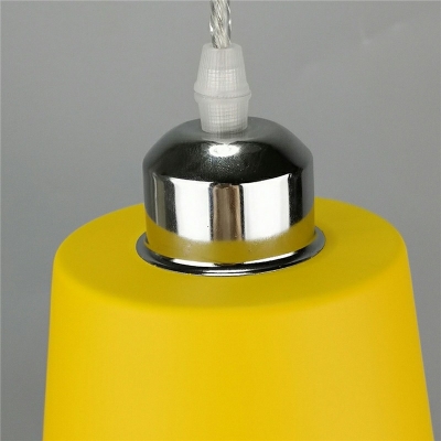 1-Light Pendant Ceiling Lights Contemporary Style Bell Shape Metallic Down Lighting