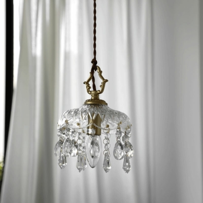 Modern Drop Pendant Crystal Pendant Lighting Fixtures for Bedroom Living Room