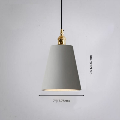 Modern Simple Drop Pendant Cement Hanging Lamp Kit for Bedroom Living Room