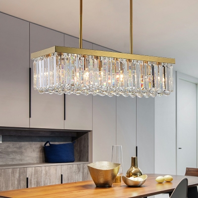 Modern Style Billiard Chandelier 8 Head Crystal Ceiling Pendant Light for Dining Room