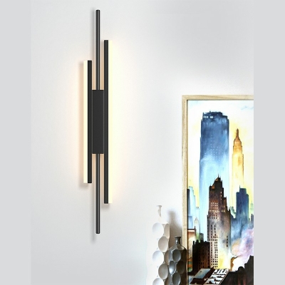 Modern Style Linear Shaped Wall Lamp Acrylic 2 Light Wall Light for Bedroom