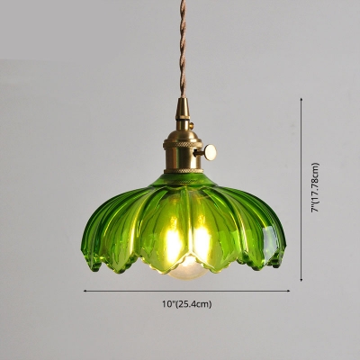 Prismatic Glass Cord Mini Pendant Lamp Industrial Hanging Light