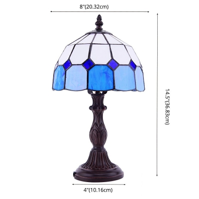 Tiffany Style Night Table Lamps 1 Light Table Lamp for Bedroom Living Room