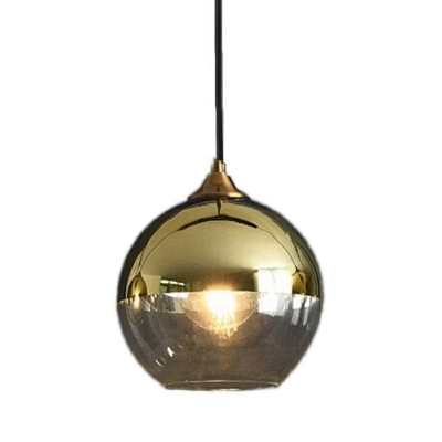 1-Light Pendant Light Fixtures Contemporary Style Globe ​Shape Glass ​Hanging Ceiling Lights