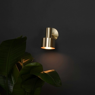 1-Light Wall Sconce Lighting Modern Style Cup Shape Metal Wall Down Light