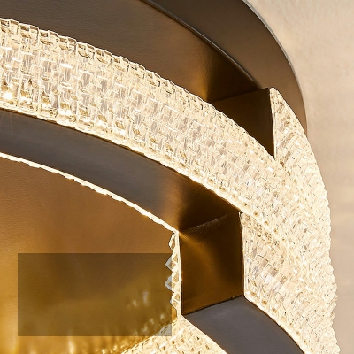 6 Lights LED Flushmount Light Modern Style Nordic Style Crystal Celling Light for Living Room