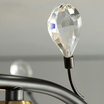 8 Light Chandelier Light Modern Style Globe Shape Glass Pendant Lighting