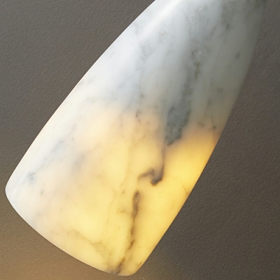 Bowling Shaped LED Pendant Light Modern Style Minimalism Stone Hanging Light for Bedside Bar