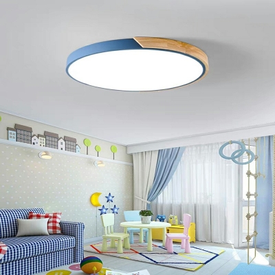 Contemporary Flush Ceiling Light Macaron Color Ceiling Light for Living Room Children's Room