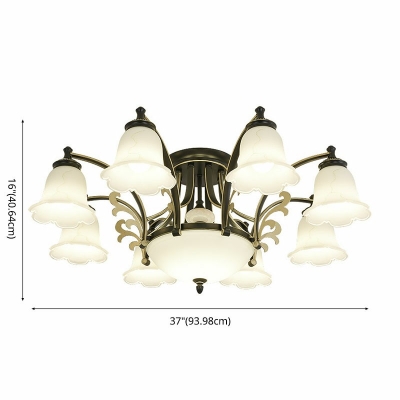 Creative American Retro Ceiling Light 9 Lights for Hallway and Bedroom