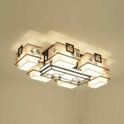 Creative Fabric Decorative Ceiling Light 7 Lights for Hallway and Bedroom