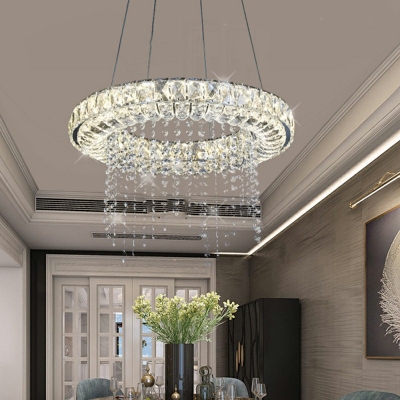 Modern Chandelier Light Fixtures Crystal Chandelier Lamp for Living Room Bedroom Dining Room