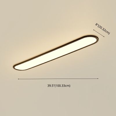 Modern Simple Long Strip Flush Mount Light Office Style for Hallway and Corridor