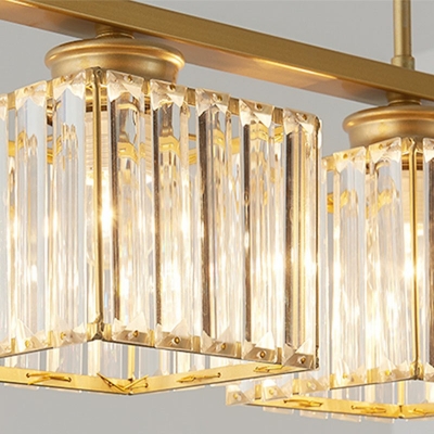 Modern Style Billiard Chandelier 4 Head Crystal Hanging Ceiling Light for Living Room Bedroom