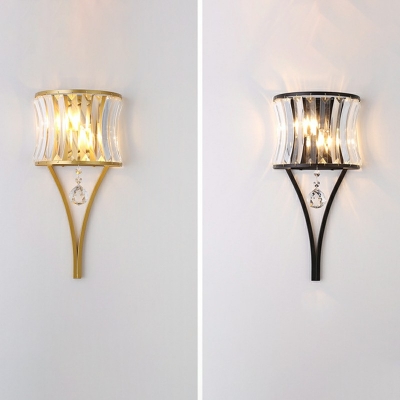 Modern Style LED Wall Sconce Nordic Style Metal Crystal Wall Light for Bedside
