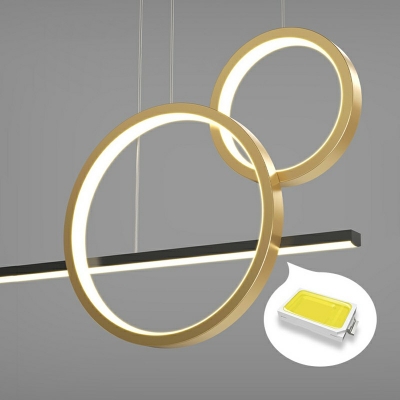 Modern Style Ring Shaped Island Pendant Acrylic 5 Light Island Light for Restaurant