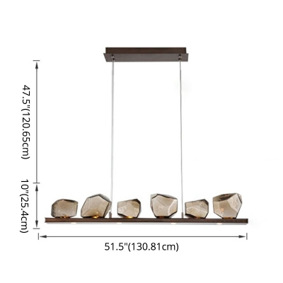 Nordic Glass and Metal ​Chandelier Lighting Fixtures Minimalism Hanging Pendant Lamp