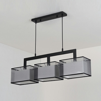 Metal Island Light Fixtures Modern Minimalism LED Lights Contemporary Pendant Lights for Dinning Room