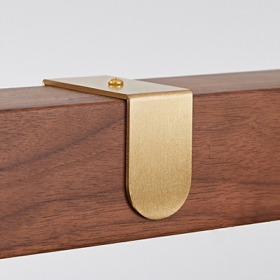 Wood Pendant Lighting Fixtures ​Contemporary Linear Chandelier