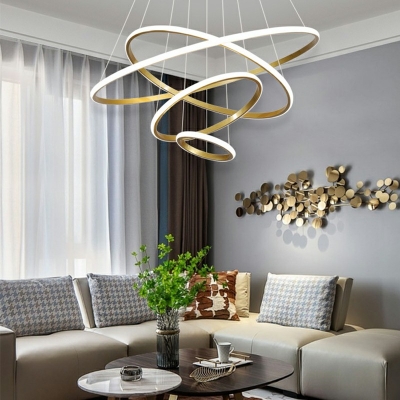 Contemporary Hanging Lights Multi-layer Chandelier for Living Room Dining Room